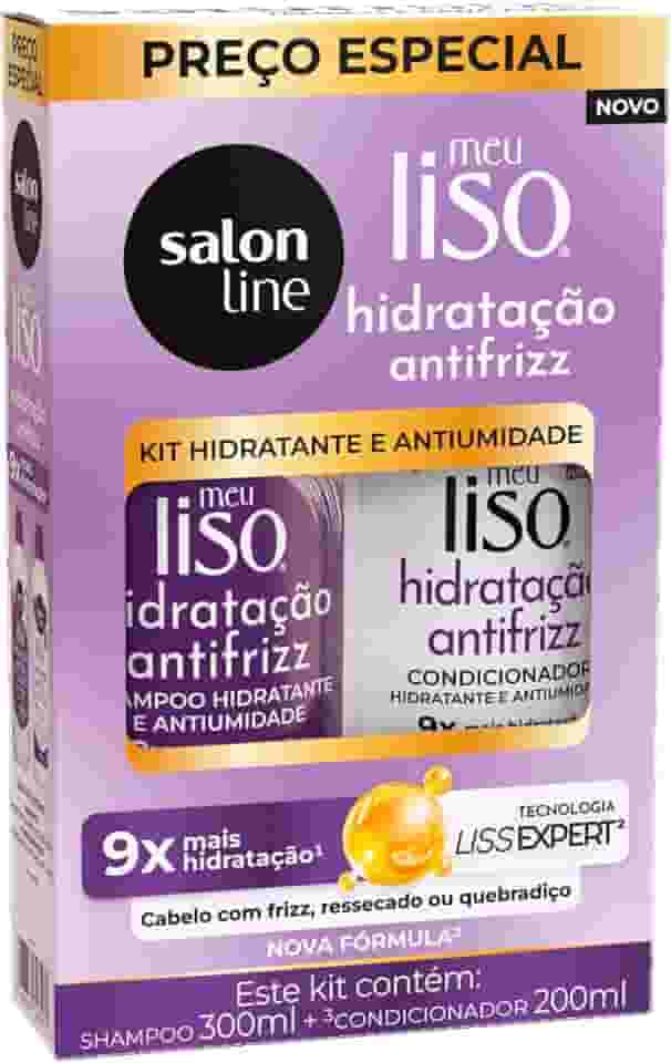 Salon Line, Kit Shampoo e Condicionador, Meu Liso Antifrizz, Vegano - Para Cabelos Lisos, 2 Unidades