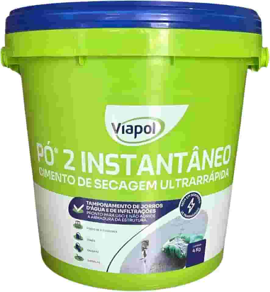 Pó 2 Instantâneo, Cimento de Secagem Ultrarrápida para Tamponamento de Infiltrações, 4kg