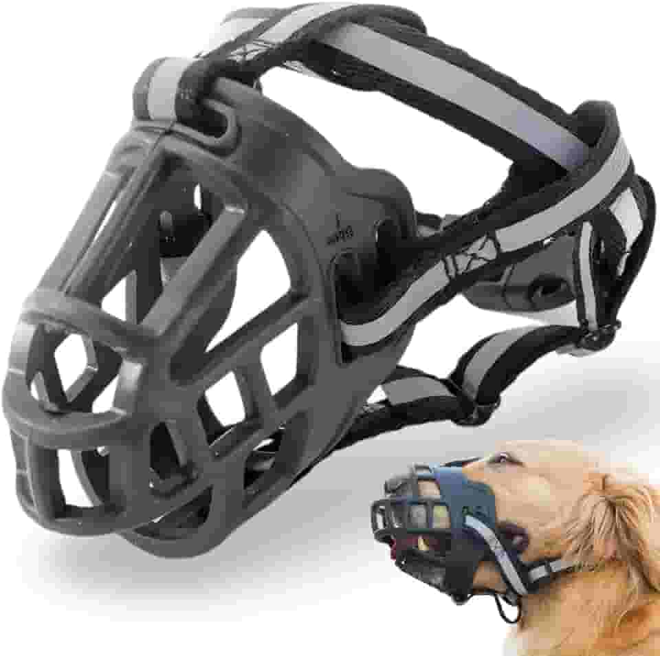 Focinheira Reforçada Silicone Ajustável Para Cachorros Todos Os Portes Bacon Born Pet (1)