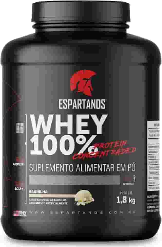 Whey Protein Concentrado 100% Pure WPC 80-1,8KG - Espartanos (Baunilha)