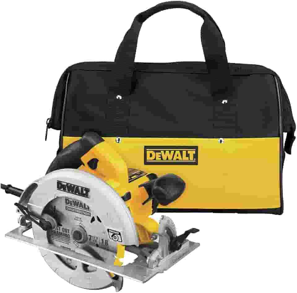 DEWALT Serra circular de 19 cm com freio elétrico, 15 Amp, com fio (DWE575SB), amarelo