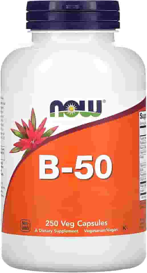 NOW Foods Vitamina B 50mg Complex B 250 Veg Cáps Importado