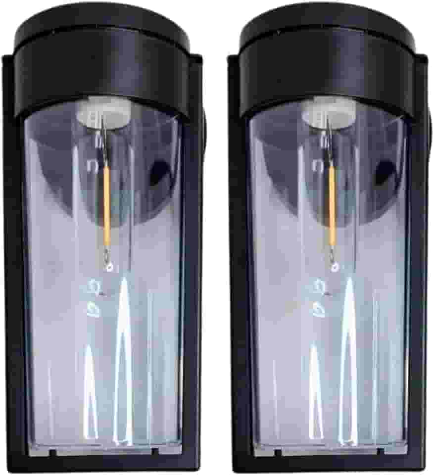 Arandela Solar LED Parede IP65 Kit 2 Luminárias Prova D'água Muro/Varanda Autonomia 8 Horas