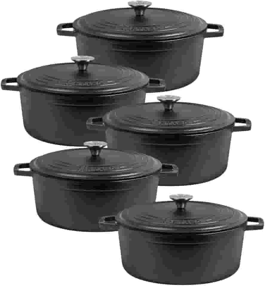 Jogo de Panelas Caçarolas NEO 16 Ao 24 de Ferro Fundido