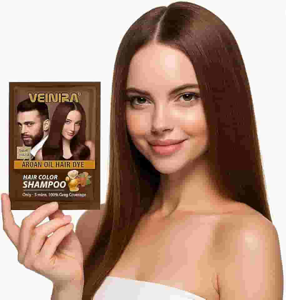 Shampoo Tonalizante Profissional Veinira Preto e Castanho Brilhante Resultado de Salão 1 Sachê (Castanho Escuro)