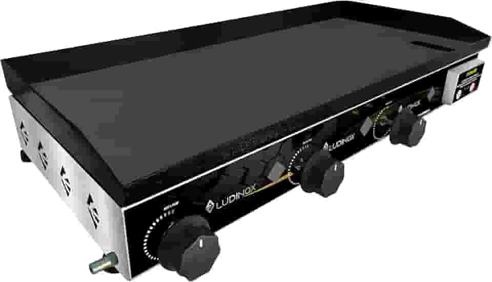 Chapa Para Lanche Hambúrguer Porções A Gás 70x30 c/Bifeteira 5mm PROFISSIONAL