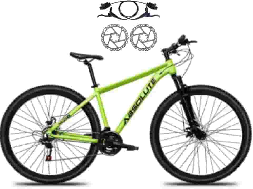 Bicicleta Aro 29 Absolute Nero 5 24 Veocidades MTB Aluminio Freio Hidráulico Suspensão 80mm
