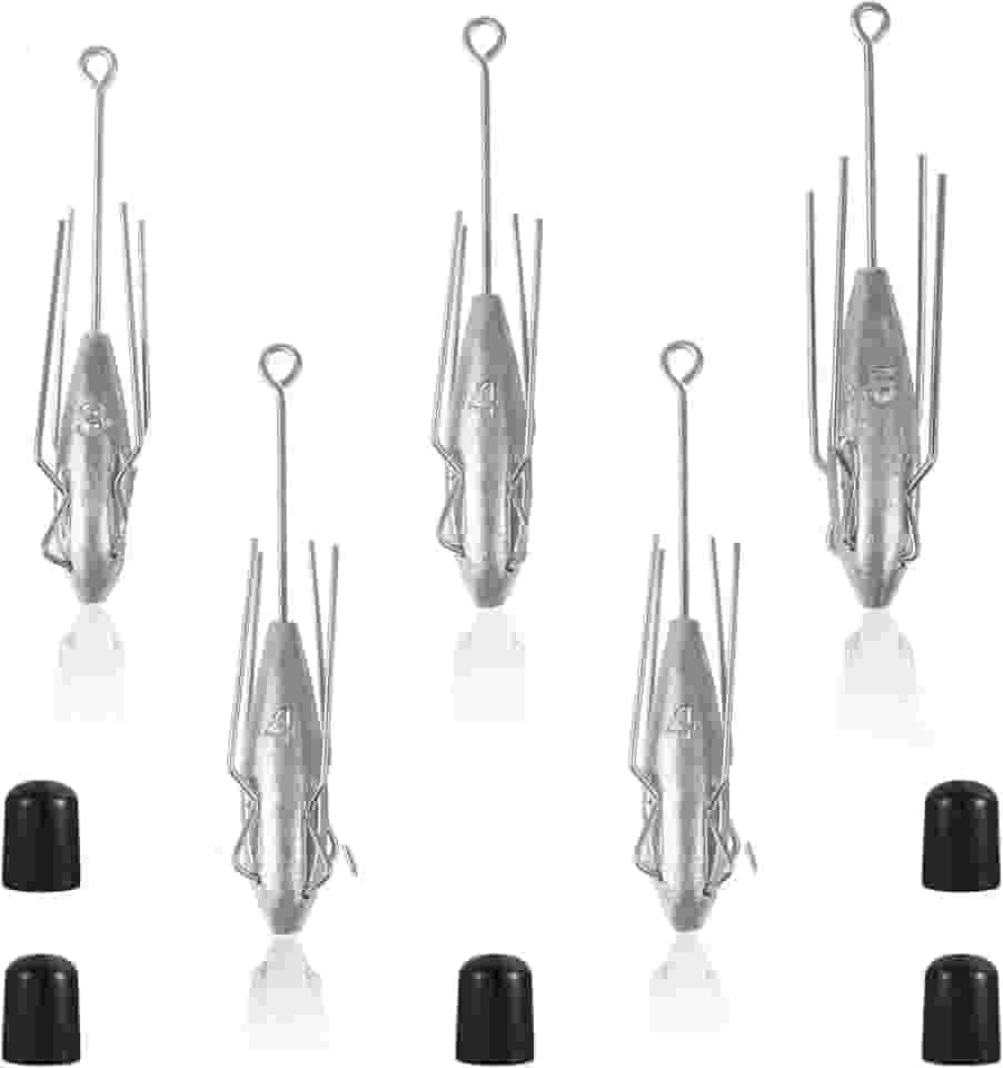 Proximitck 5 Peças De Chumbadas Sputnik, Pesos Pesca, Chumbo, Cauda Longa, Surf Casting, Aranha Para Pesca Bagre Em Água Salgada Na Praia (3 Oz - Peças)