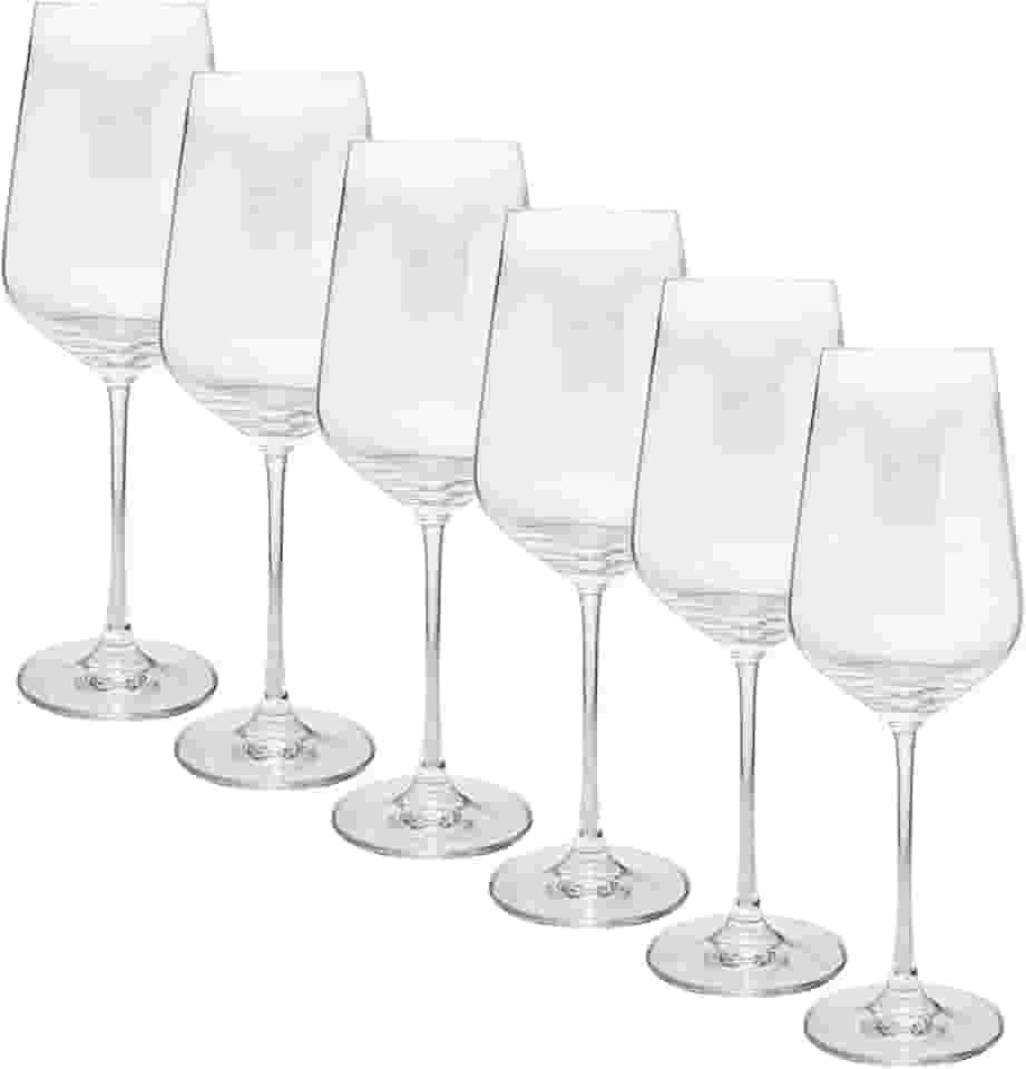 Jogo com 6 Taças para Vinho em Cristal Titânio Linha Porto (770ml)