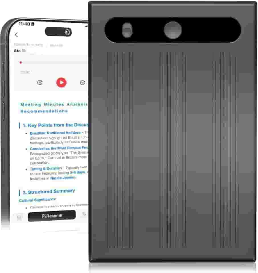 Gravador, Gravador de Voz com Ia, Gravador de Voz, Controle de Aplicativos, Funções de Transcrição E Resumo com Tecnologia de IA, A Transcrição Tem Duração Ilimitada E Não Tem Custo Adicional