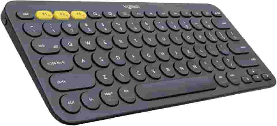 Teclado sem fio Logitech K380 com Conexão Bluetooth Easy-Switch para até 3 dispositivos e Pilha Inclusa - Compatível com PC, Mac, Chrome OS, Android, iOS e Apple TV - Cinza