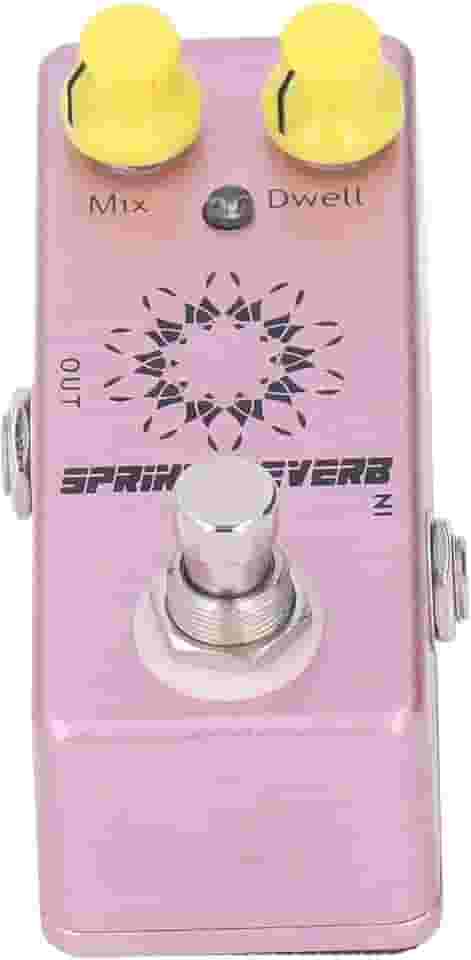 Alomejor Pedal de Reverberação de Mola, Botões Funcionais, Interruptor True Bypass, Conectividade Versátil Com 9 Modos para Baixo de Guitarra Elétrica