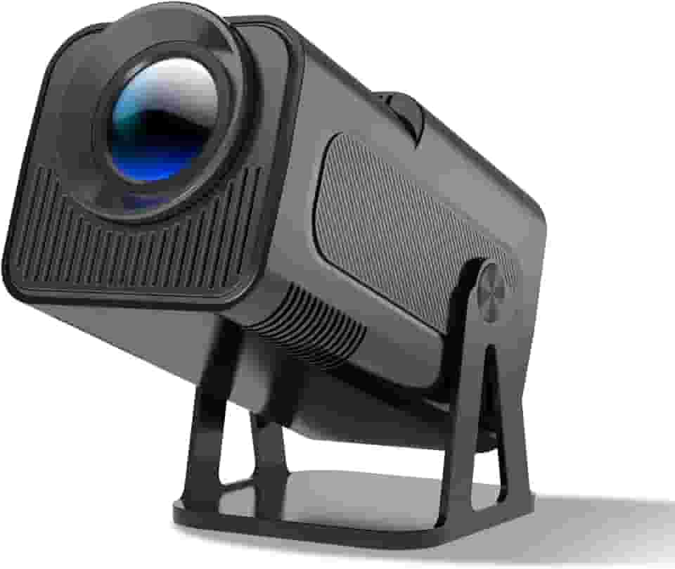 Nova chegada HY320 Projetor Portátil Auto Keystone, Projetor Inteligente 4K FHD 1080P Suporte 10000 Lumens com WiFi 6, BT 5.0, Rotação de 180 Graus, Android 11.0 integrado (EU PLUG)