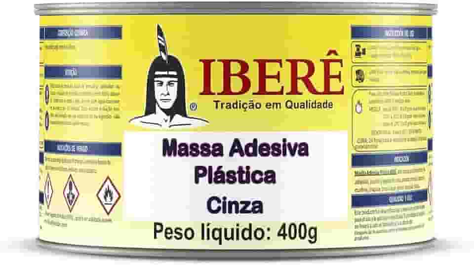 Massa Adesiva Plástica Cinza Ibere 400 g