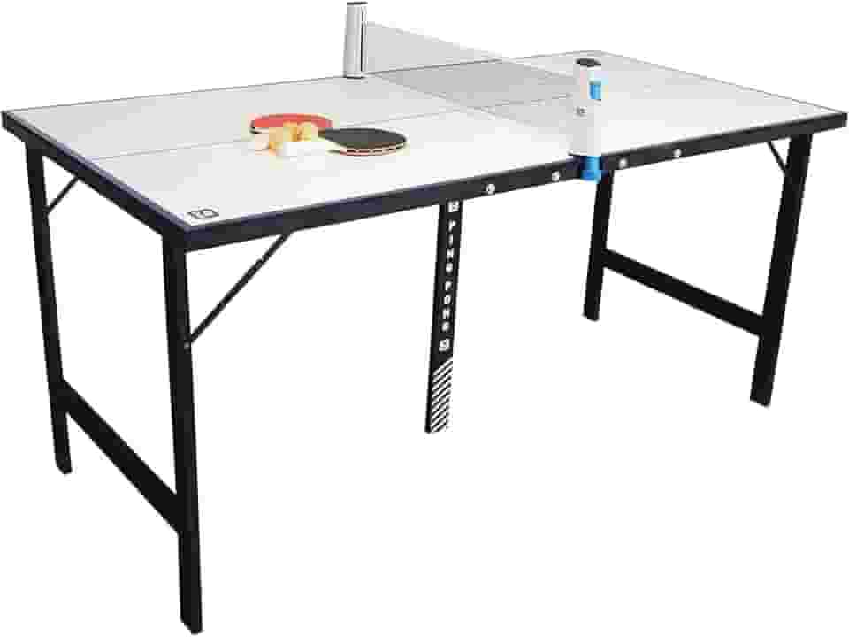 Bel - Mini Mesa de Ping-Pong Portátil com Kit 1 Rede Retrátil + 2 Raquetes + 3 Bolinhas