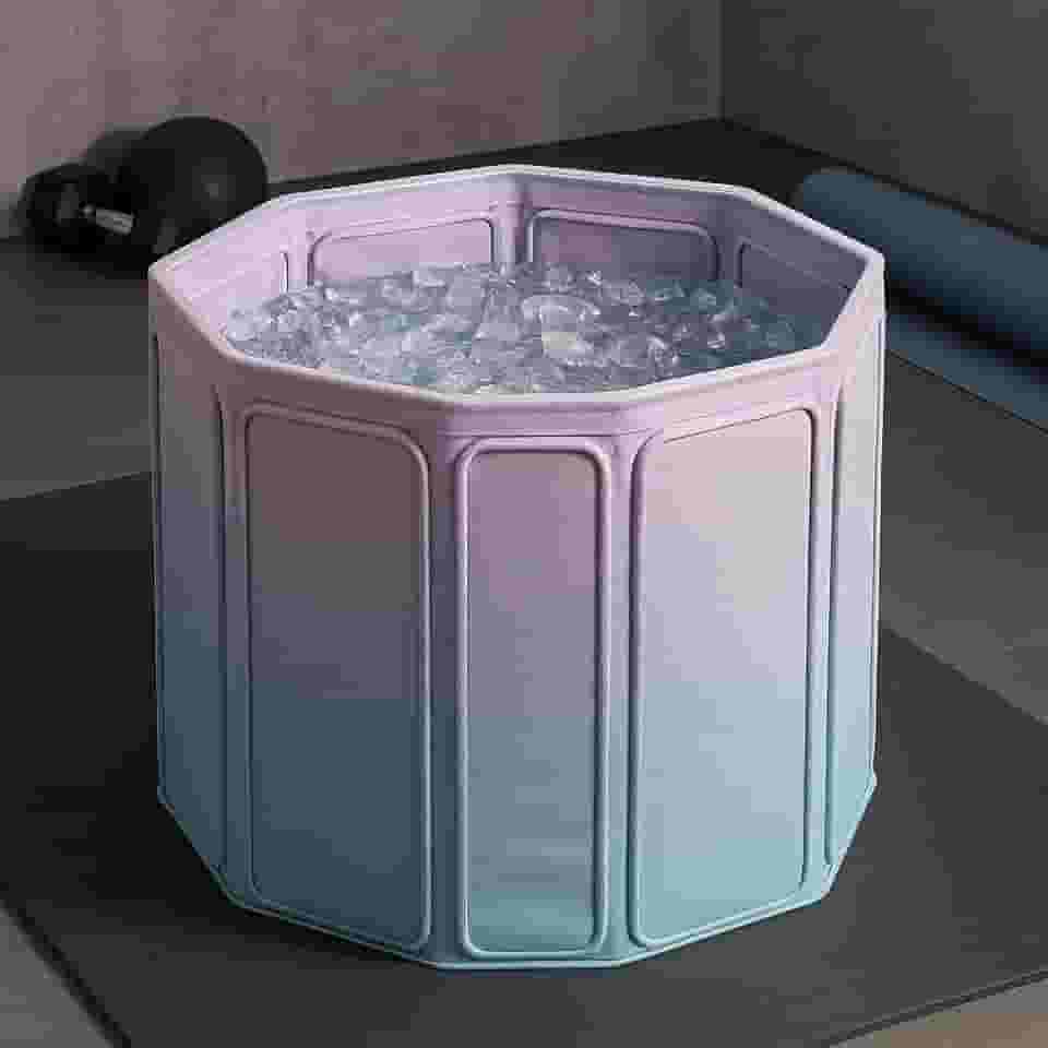 Banheira Dobrável De Gelo Premium E Água Quente, Com Drenagem Dupla, Portátil Para Spa, Ofurô, Marca VARENZIA