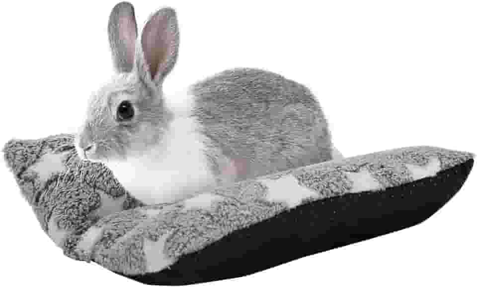 Amakunft Almofada para cama de coelho, porquinho-da-índia almofada lavável para aconchego com tapete de pelúcia macio para interior de animais pequenos, coelho, furão, chinchila, ouriço, planador de