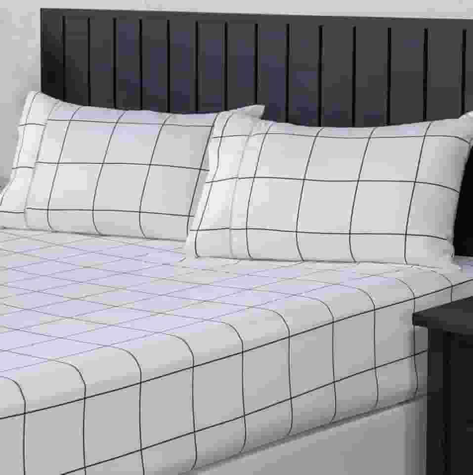 Jogo de Cama Queen Percal 400 Fios Ponto Palito 03 Peças, Antiácaro, Anti-pilling com Toque Macio - Chess