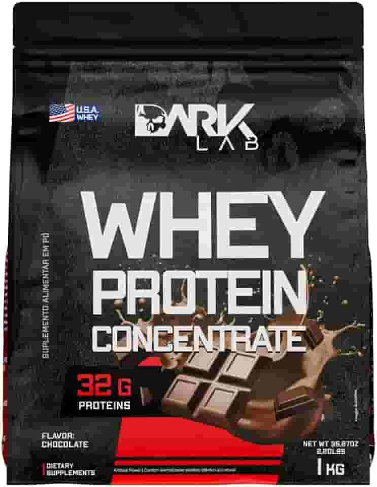 Whey Protein Concentrado Dark Lab, 1kg, Chocolate, Ganho de Massa Muscular