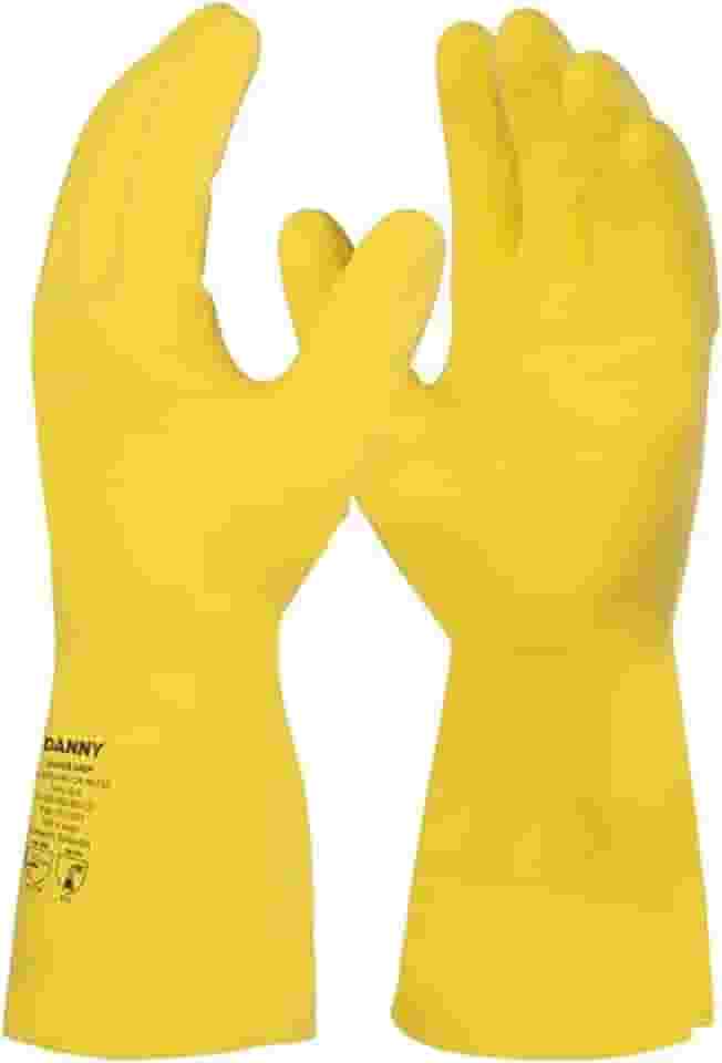Danny Luva Silver Látex Tamanho Grande Cor Amarela
