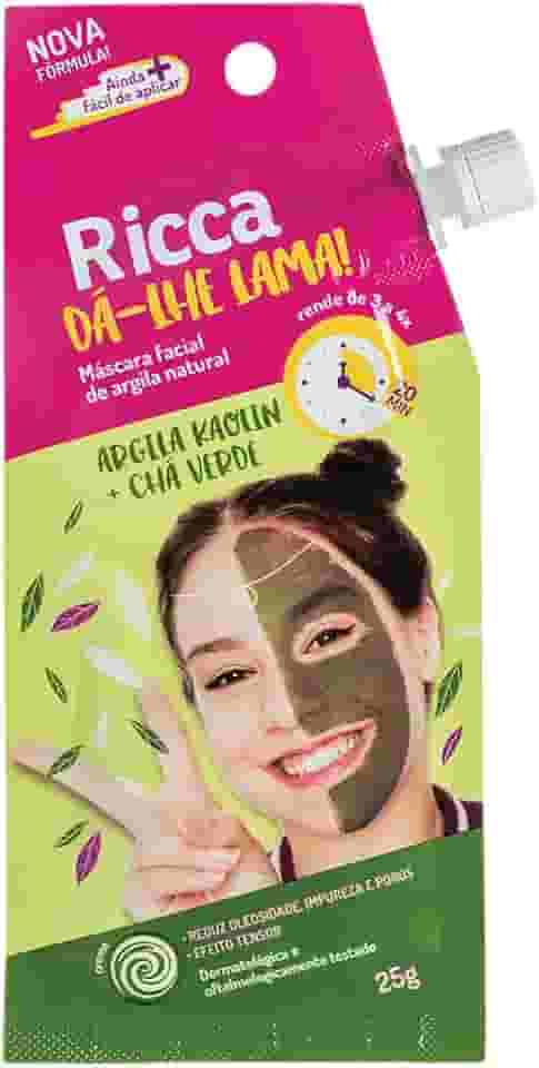 Mascara Facial de Argila Natural, Ricca, Verde