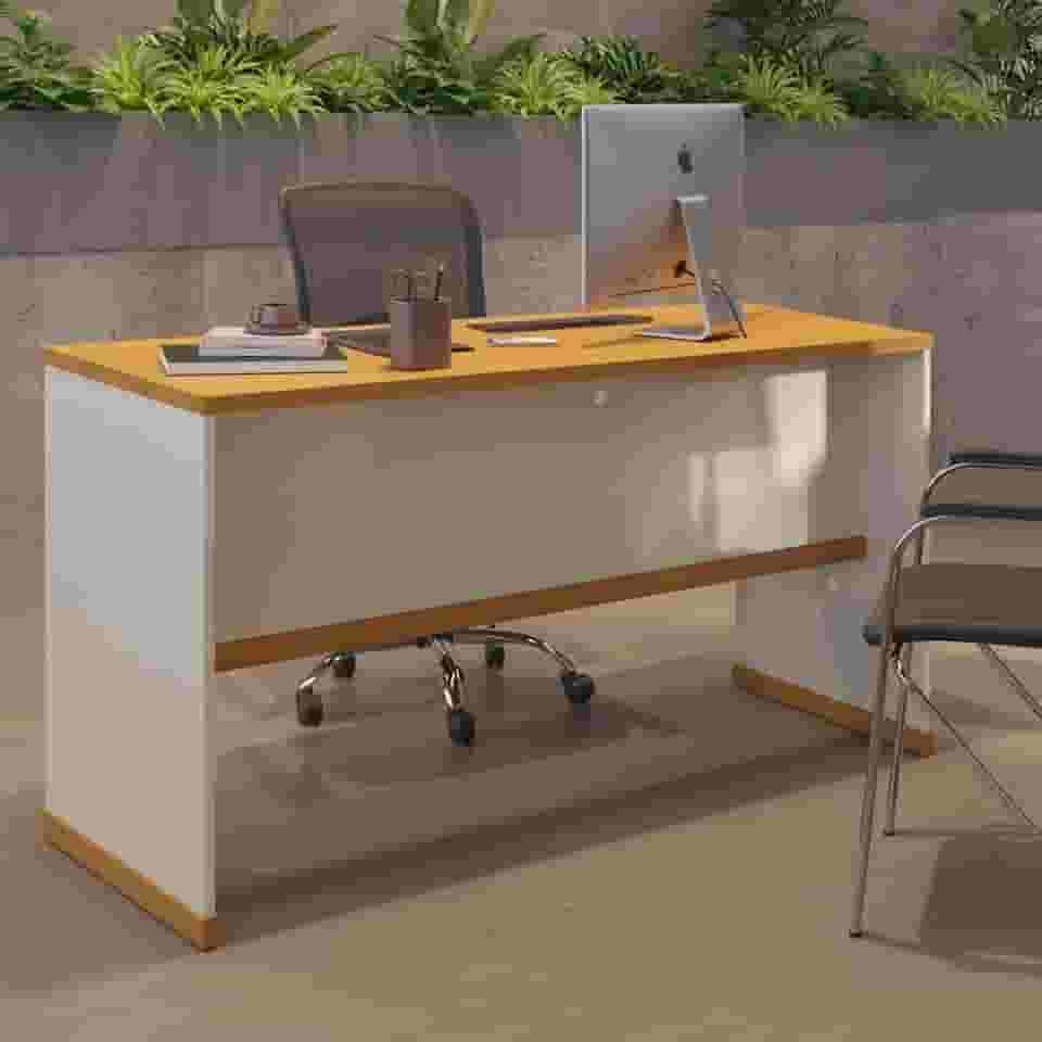 VIA NOSSA - Mesa de Escritório Berlin - Vianossa Cor:off White/naturale