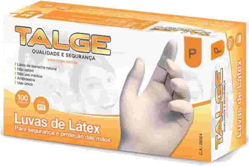 Talge Luva Latex P Cp 100Un, Talge, Branco