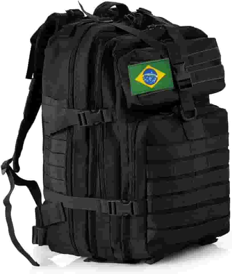 THURAM Mochila Tática 50L, Sistema MOLLE, Grande Capacidade para Trilhas, Acampamentos, Caça e Aventura - Mochila Resistente para 3 Dias de Emergência e Atividades ao Ar Livre