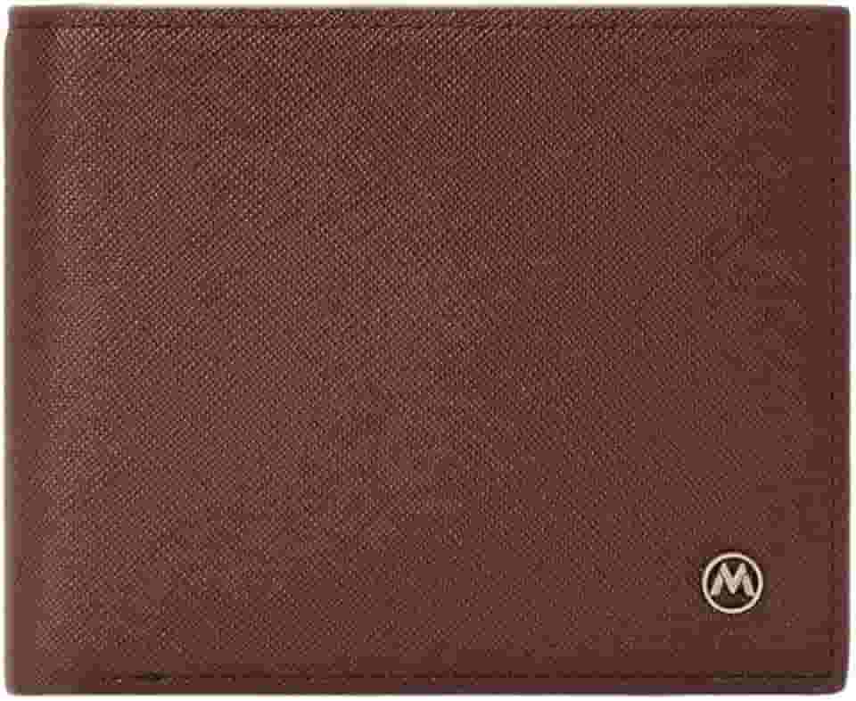 Carteira Masculina Slim De Couro Anti Roubo Compacta Portátil Para Cartões Dinheiro Com Caixa De Presentear Estilo Prática Anti-furto Proteção RFID - MANDU