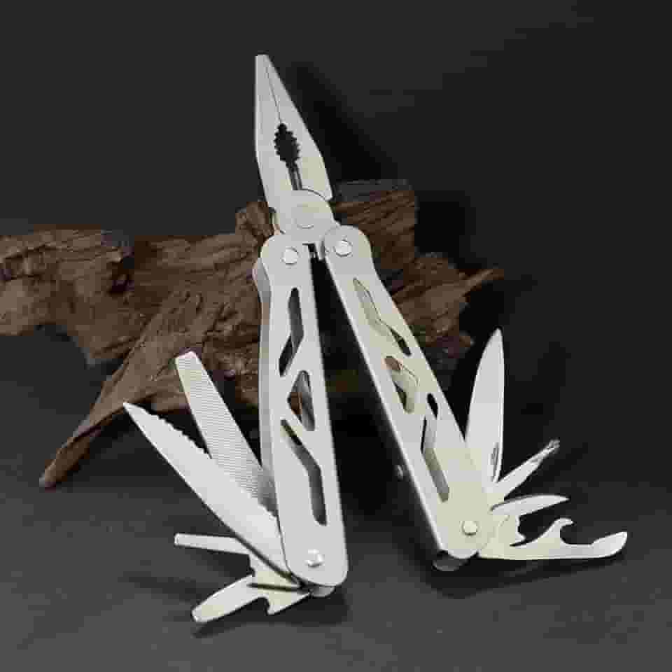 Multiferramenta 11 em 1 com canivete de bolso, alicate de ponta agulha, presentes para homens, equipamentos de acampamento, caminhadas, reparo simples