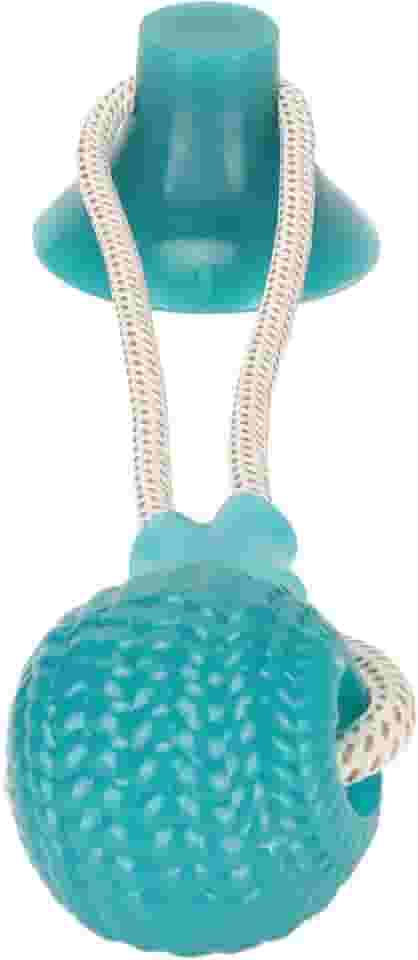Zerodis Brinquedo de Puxar para Cães, Ventosa de Sucção, Textura Macia, Verde, Bolinha