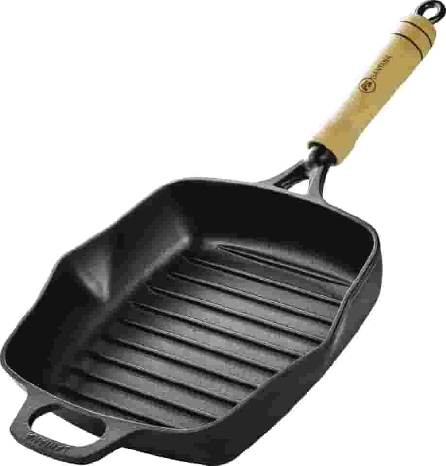 Frigideira De Ferro Fundido Cook Grill Bistequeira 22x22cm Santana