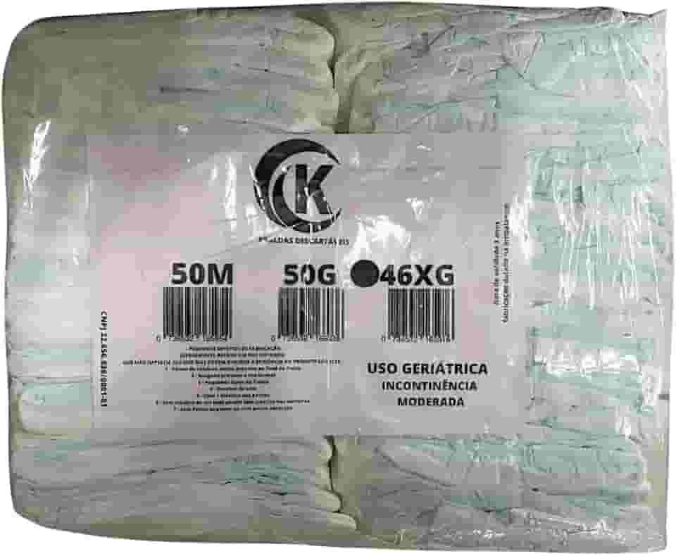 Fralda Geriátrica Adulto Segunda Linha Com 50 Unidades Tamanho M G XG Incontinência Moderada (X-Grande)