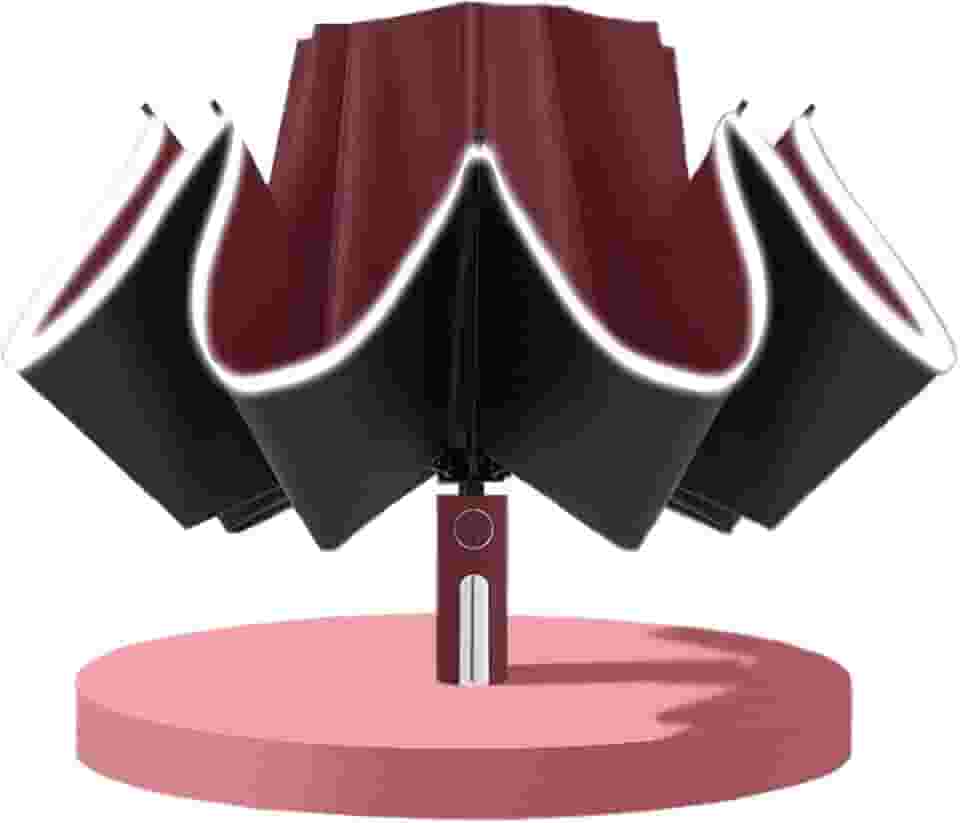 Guarda-chuva totalmente automático Guarda-chuva invertido Proteção solar e contra a chuva em vinil reforçado com 10 suportes