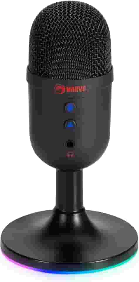 Microfone Gamer New Hero Vox, RGB, USB, Preto