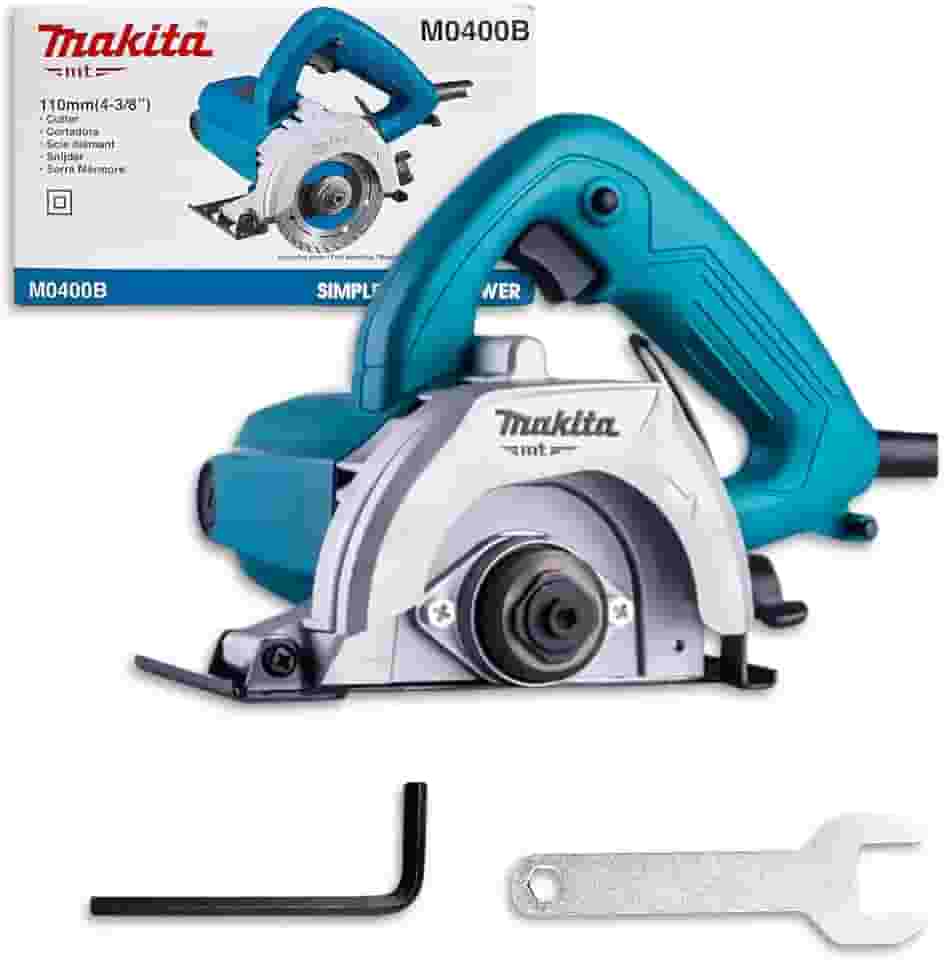 MAKITA Serra Mármore M0400B 1200W 110mm 4.3/8 Pol p/Corte em Concreto Granito Mármore e Porcelanato c/Alta Autonomia p/Obras e Reformas - 220v