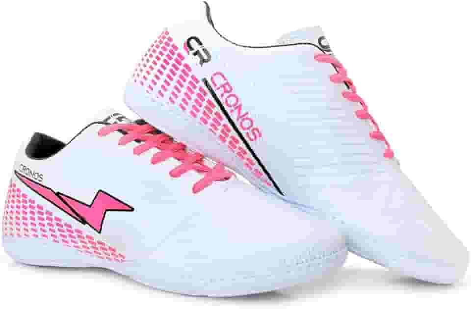 Chuteira Cronos Futsal Sola Costurada Futebol de Salão Masculino Feminino