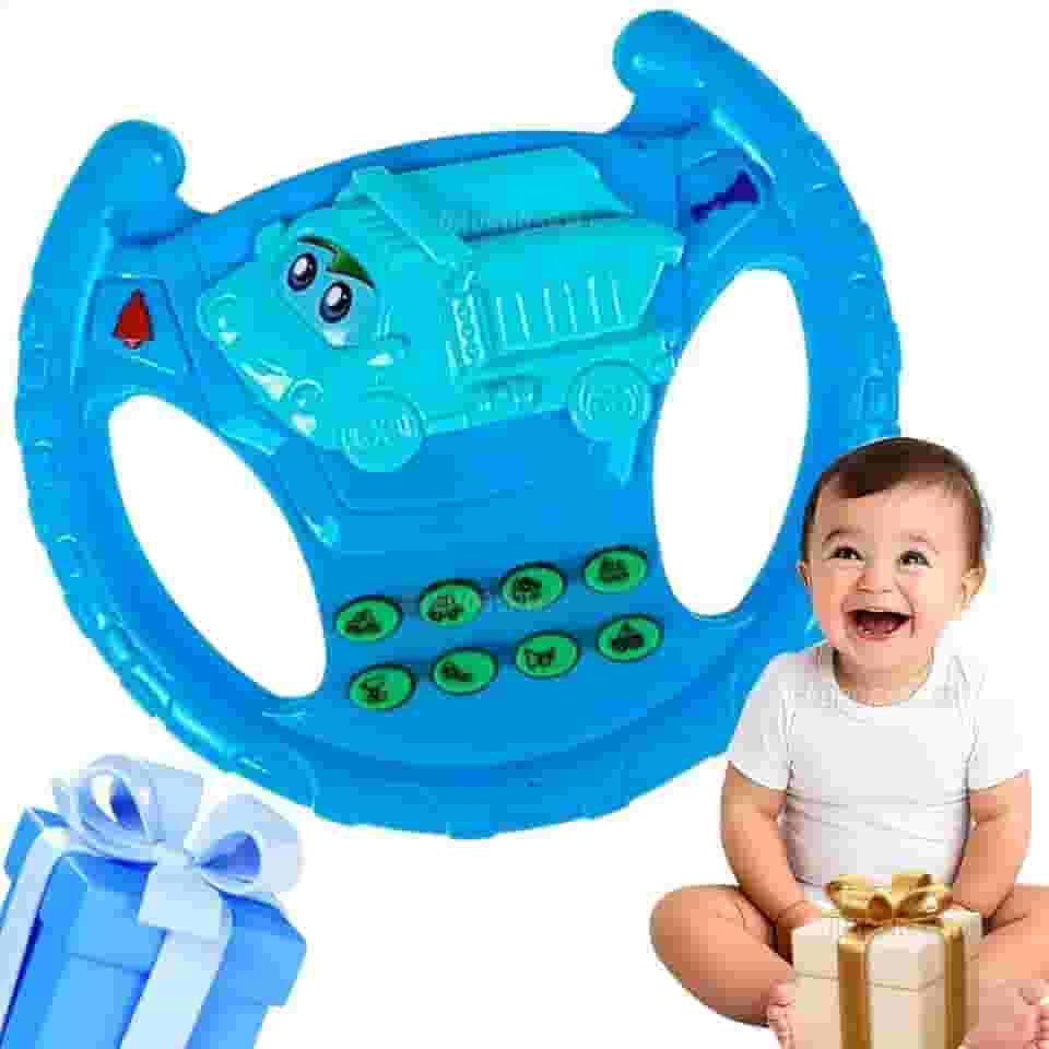 Mix Brinquedos Educativos Bebê Kit Cubos Encaixe peças Volante Musical xilofone Escolha Seu Presente natal Ideal caranguejo fujão pinguim para banho criança 1 ano (Volante musical)