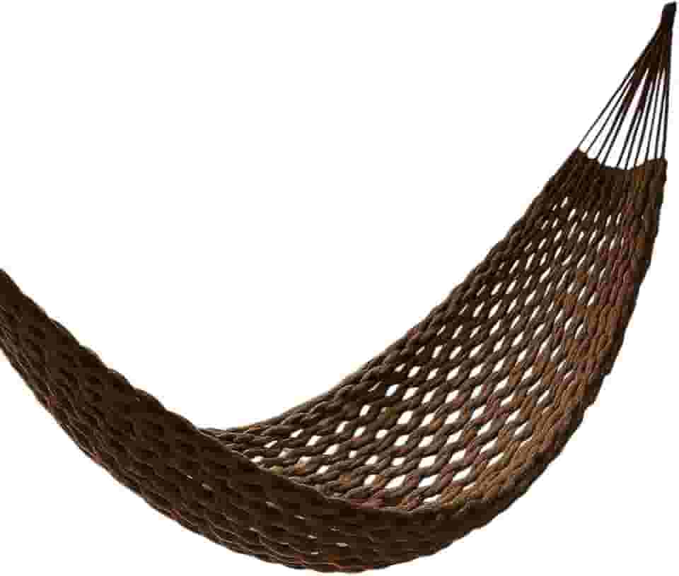 Rede De Dormir Casal Descanso Trançada Em Algodão (Rede Trançada Marrom)