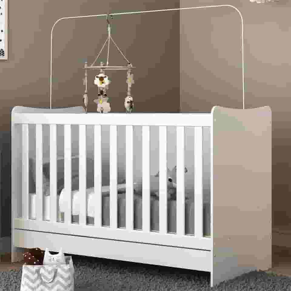 Berço Multifuncional 4 em 1 vira escrivaninha Evolution Multimóveis Branco