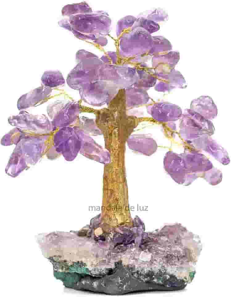 Árvore Cristais Ametista com Drusa Ametista na Base 12cm