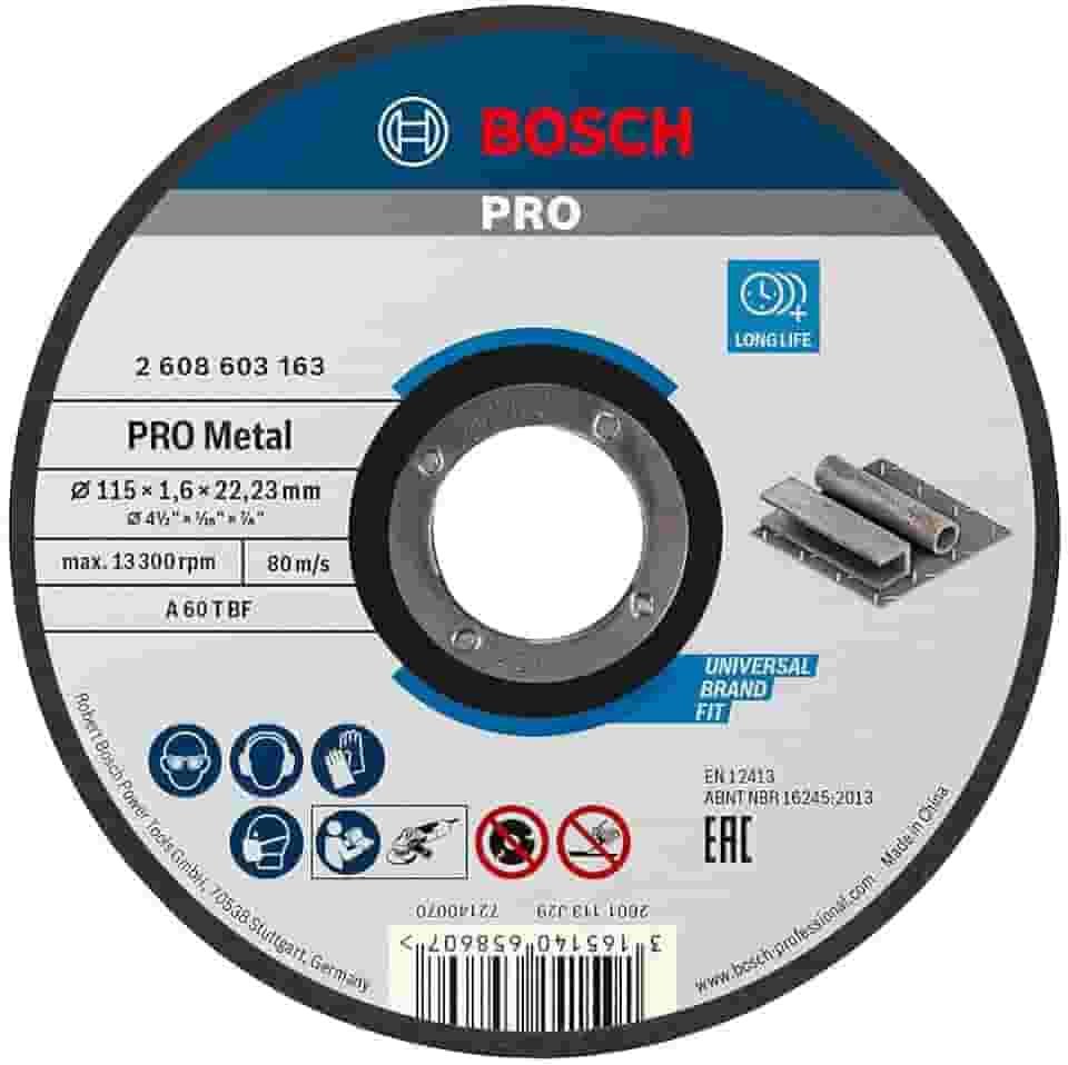 Bosch Disco de corte PRO Metal 115x1,6mm Reto