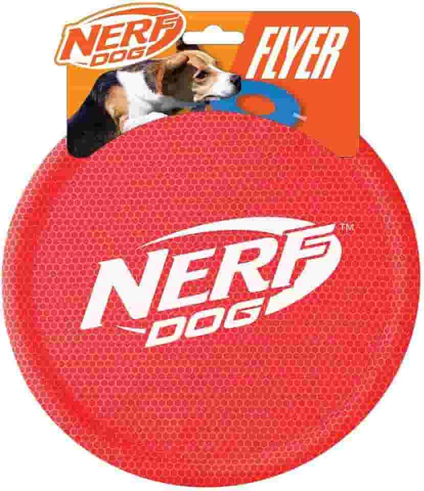 Disco de brinquedo para cães Nerf Dog, resistente à água, para cães de tamanho médio/grande, vermelho