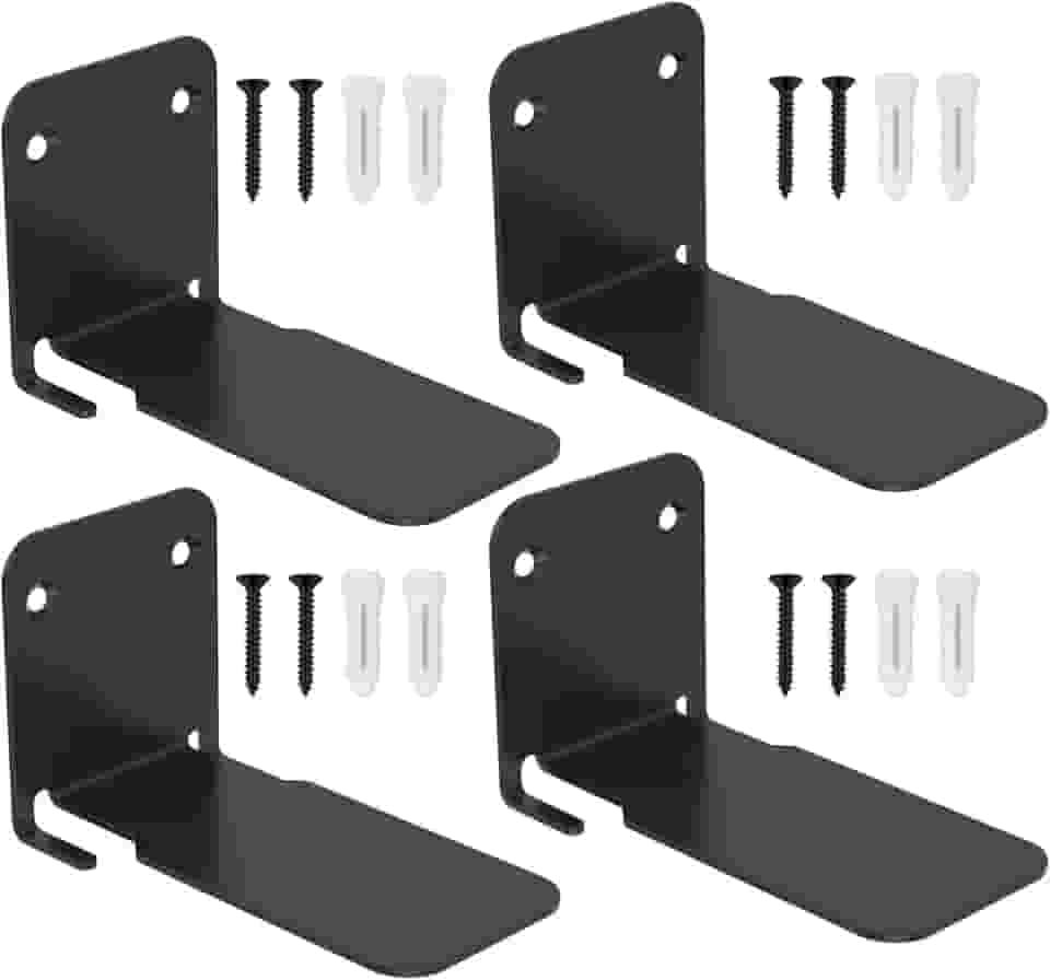 4 prateleiras invisíveis, flutuantes, metálicas, flutuantes, montadas na parede, invisível, prateleira de livros de alta capacidade de carga, prateleira de livros invisível flutuante para