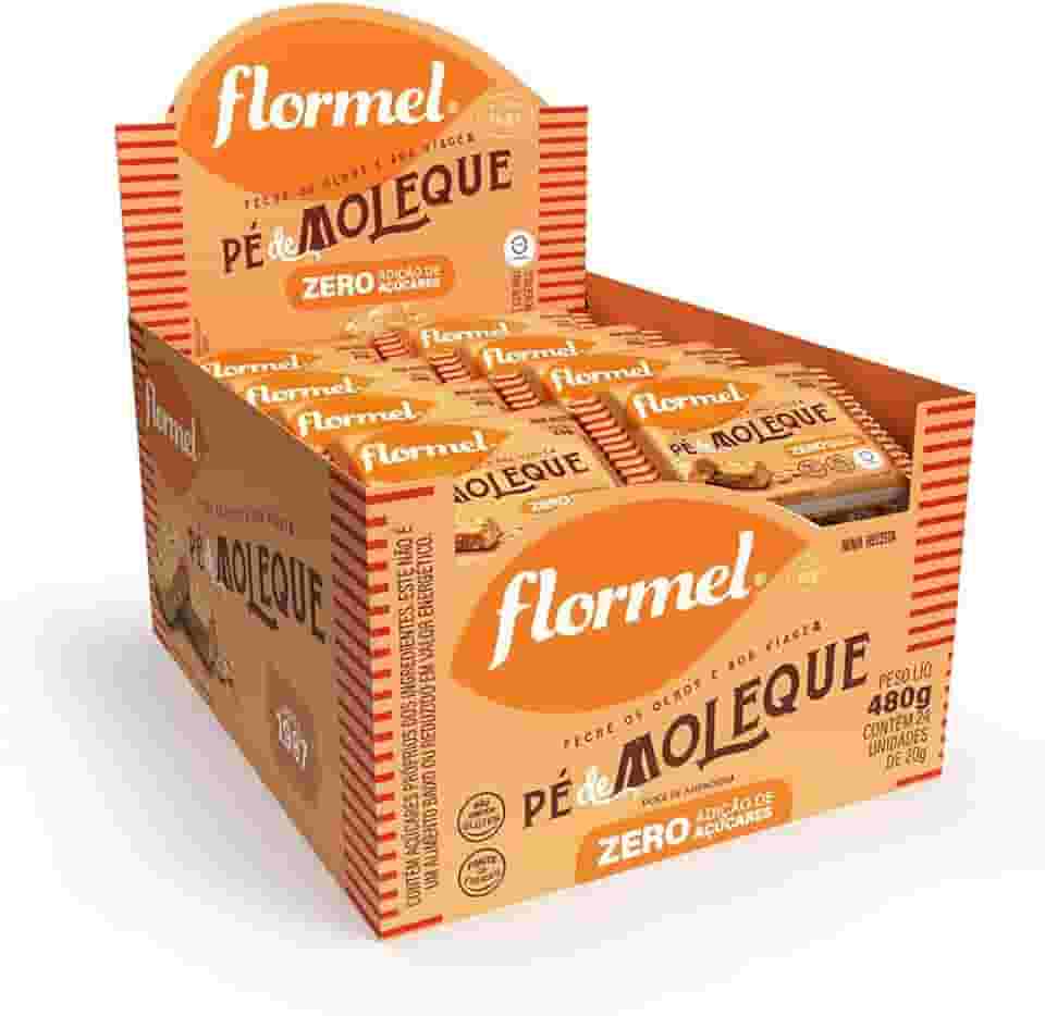 Pé de Moleque Zero Açúcar FLORMEL- Caixa com 24 Unidades