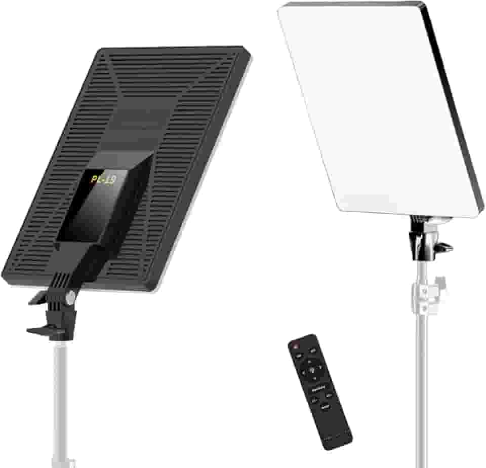 Iluminação para Video, Luz para Gravar Vídeo LED 19" 80W – Iluminação para Vídeo com Temp. 2700-7500K, Controle 2.4G, Ideal para Live, Fotografia e Estúdio