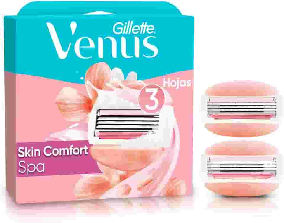 GILLETTE Venus Spa, Carga para Aparelho de Depilação Femenino, 2 Refis para Aparelho Venus com Barras Umectantes e Óleos Botânicos, Depilação Corporal