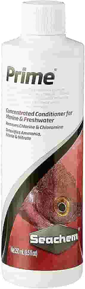 Seachem Anticloro E Condicionador Prime 250Ml Para Peixes