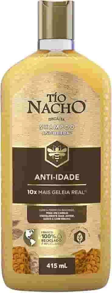 Tio Nacho - Shampoo Anti-idade para rejovelhecimento capilar, 415ml, devolve o Brilho os seus cachos