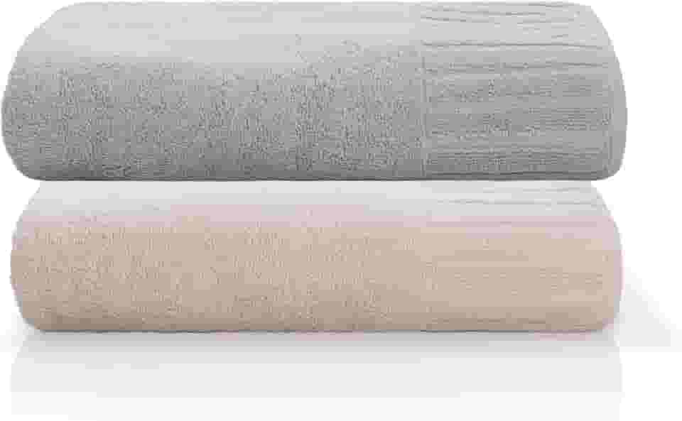 Jogo Toalha De Banho Gigante Ele/Ela Velour 500g/m², 100% Algodão, 02 Peças 85cm x 150cm, Toque Super Macio, Aconchegante, Melhor Absorção, Moderno E Sofisticado